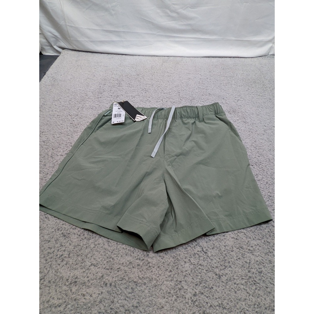 Adidas Men's BTC Golf Shorts Size Medium Silver Green Elastic Waist IM7866 NWT